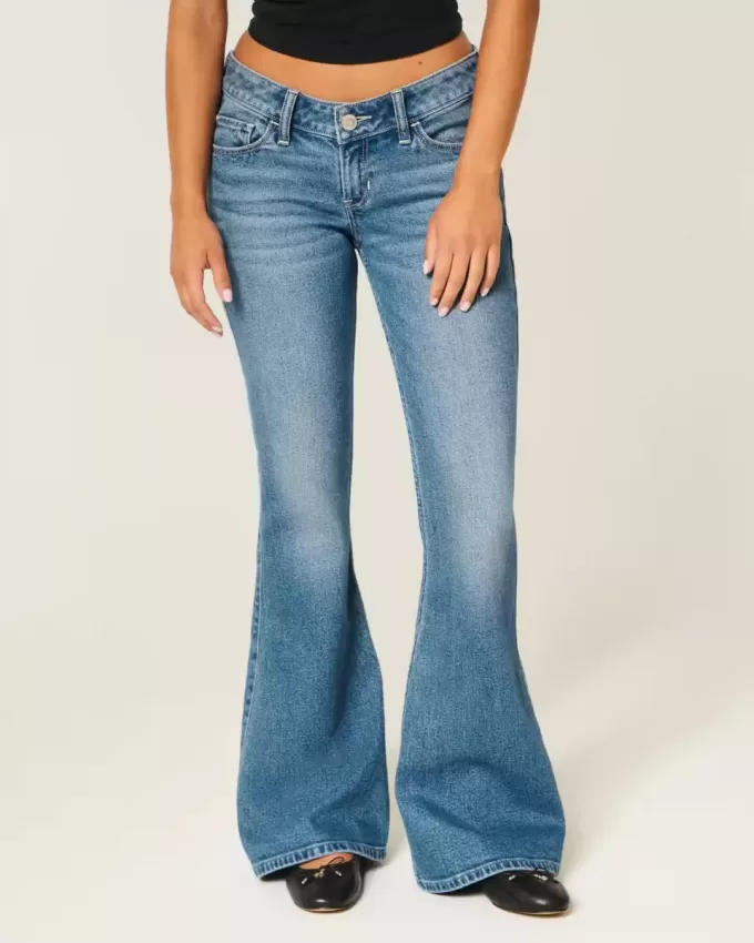 Ultra Low-Rise Medium Wash Flare Jeans Ultra Low-Rise Medium Wash Flare Jeans