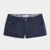 Ultra Low-Rise Navy Twill Mini Shorts Ultra Low-Rise Navy Twill Mini Shorts
