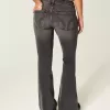 Ultra Low-Rise Washed Black Flare Jeans Ultra Low-Rise Washed Black Flare Jeans