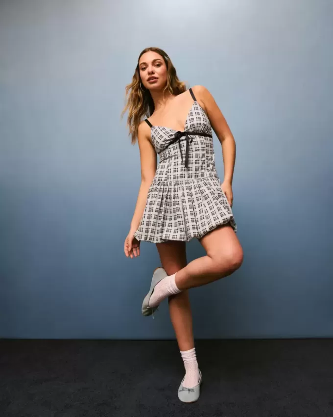 V-Neck Bubble Mini Dress V-Neck Bubble Mini Dress