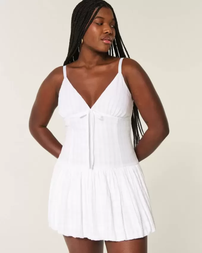 V-Neck Bubble Mini Dress V-Neck Bubble Mini Dress