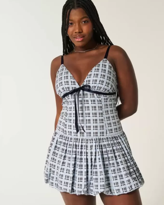 V-Neck Bubble Mini Dress V-Neck Bubble Mini Dress