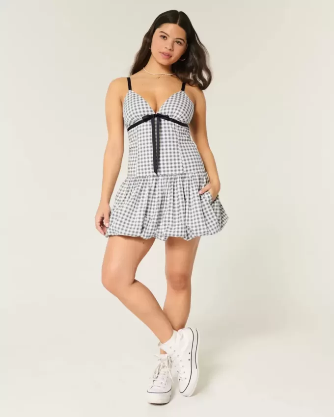 V-Neck Bubble Mini Dress V-Neck Bubble Mini Dress