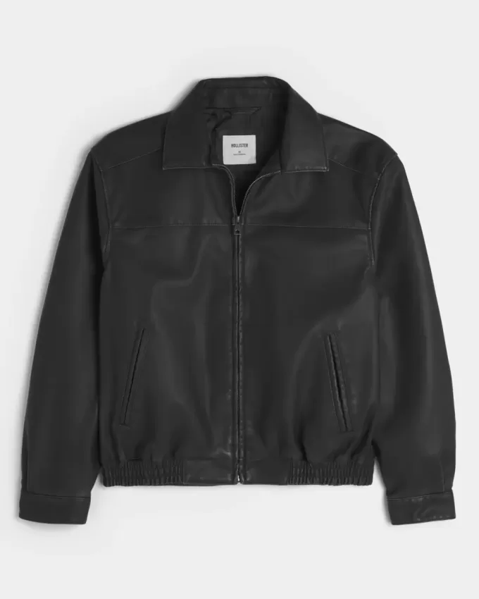 Vegan Leather Zip-Up Jacket Vegan Leather Zip-Up Jacket