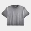 Washed Baggy Crop Crew T-Shirt