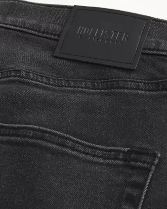 Washed Black Athletic Skinny Jeans