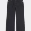 Washed Black Baggy Bootcut Jeans Washed Black Baggy Bootcut Jeans