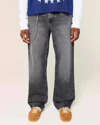 Washed Black Baggy Jeans