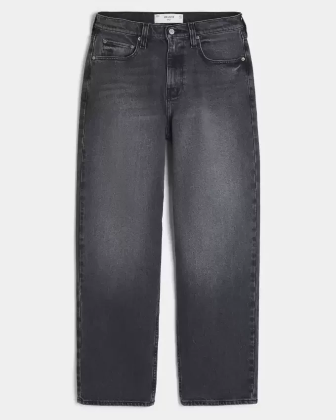 Washed Black Baggy Jeans