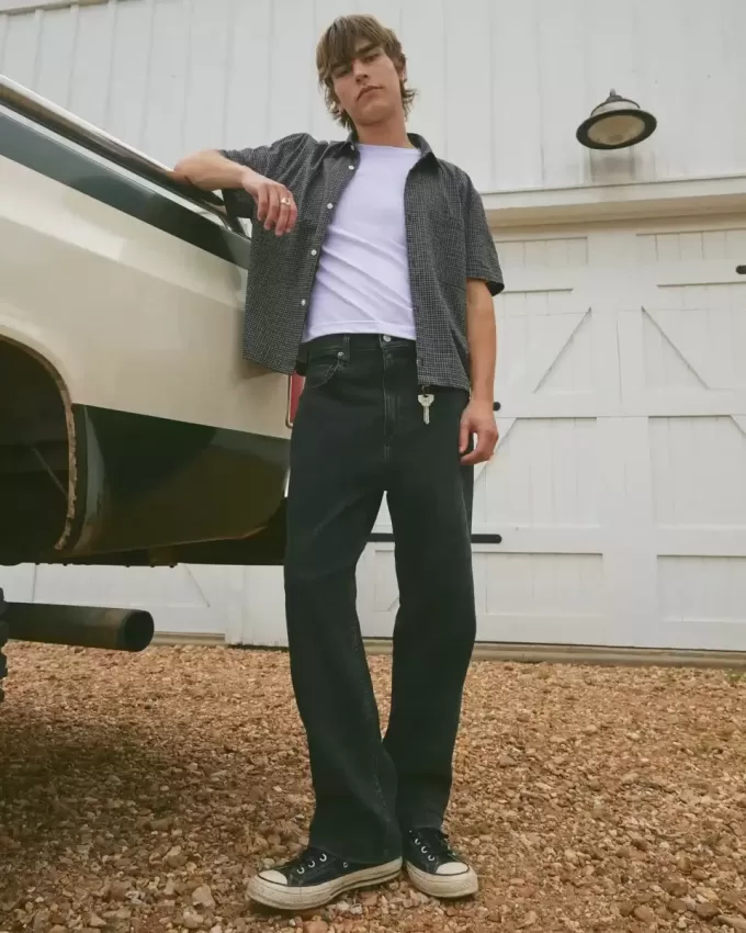 Washed Black Baggy Jeans Washed Black Baggy Jeans