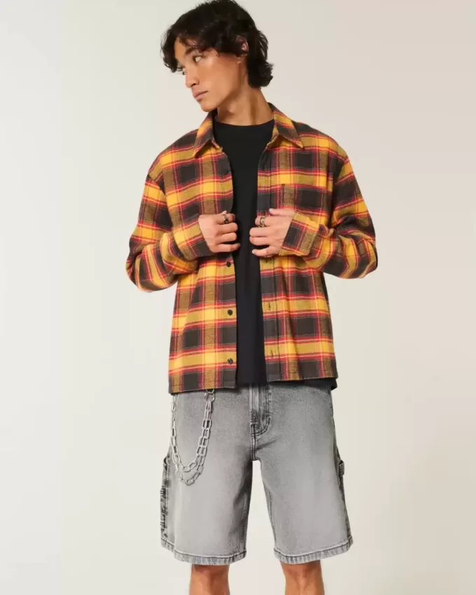 Washed Black Denim Baggy Painter Shorts Washed Black Denim Baggy Painter Shorts