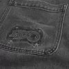 Washed Black Logo Graphic Baggy Jeans Washed Black Logo Graphic Baggy Jeans