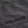 Washed Black Logo Graphic Skater Baggy Jeans Washed Black Logo Graphic Skater Baggy Jeans