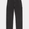 Washed Black Loose Painter Jeans Washed Black Loose Painter Jeans