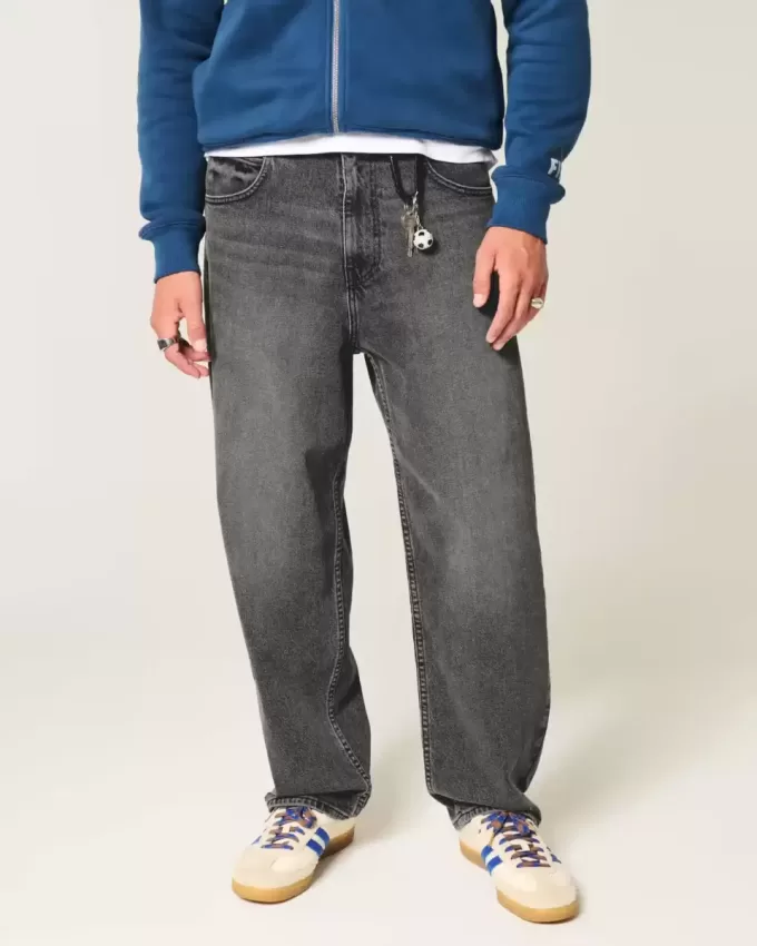 Washed Black Skater Baggy Jeans Washed Black Skater Baggy Jeans