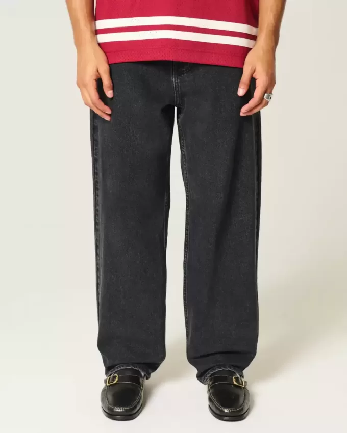 Washed Black Skater Baggy Jeans Washed Black Skater Baggy Jeans