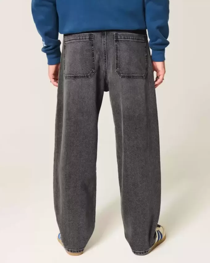 Washed Black Skater Baggy Jeans Washed Black Skater Baggy Jeans