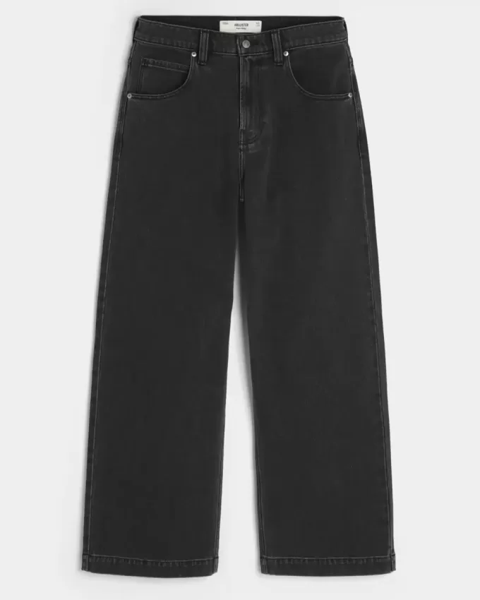 Washed Black Star Graphic Super Baggy Jeans Washed Black Star Graphic Super Baggy Jeans