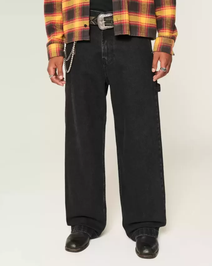 Washed Black Super Baggy Painter Jeans Washed Black Super Baggy Painter Jeans