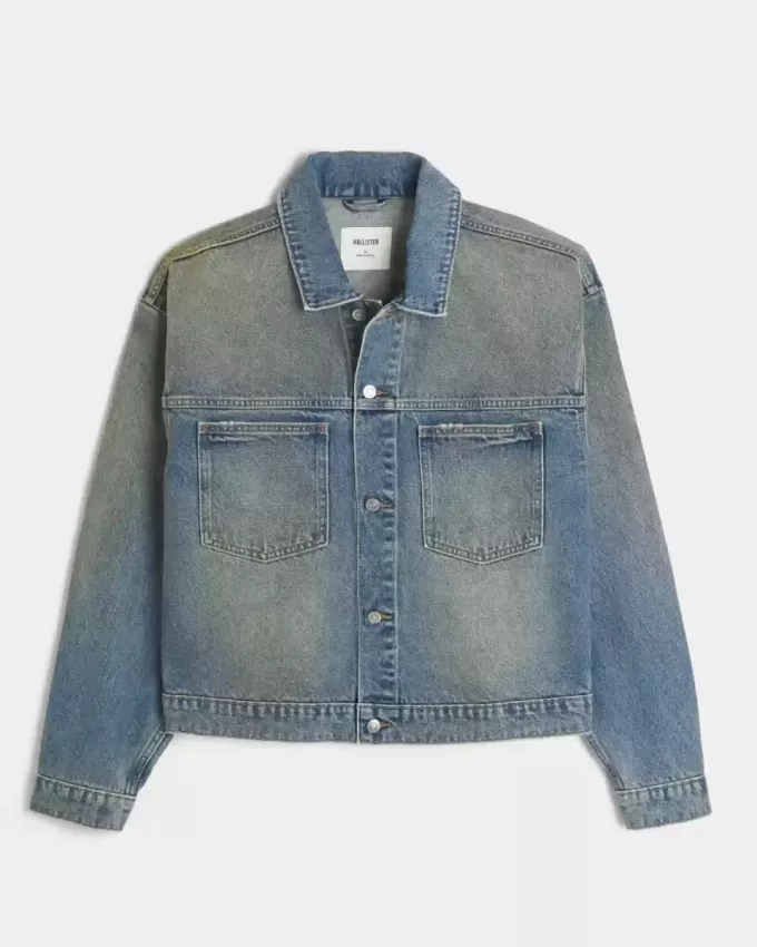 Washed Denim Trucker Jacket