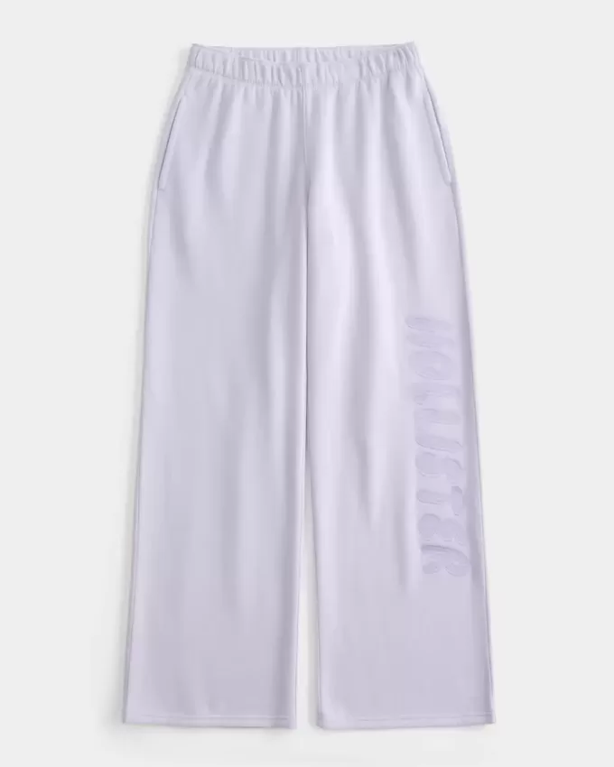 Wide-Leg Logo Sweatpants