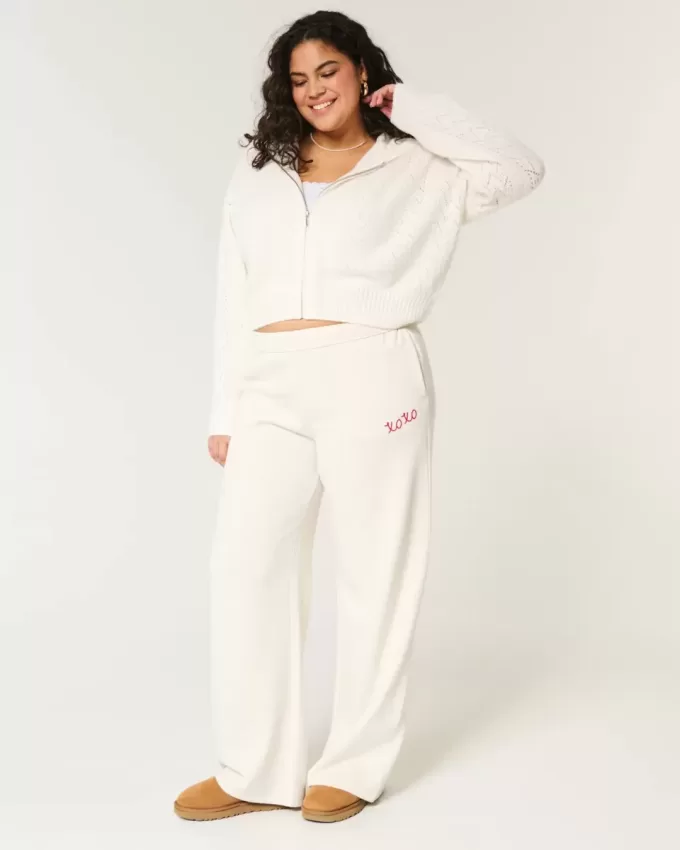 XOXO Graphic Wide-Leg Sweatpants XOXO Graphic Wide-Leg Sweatpants