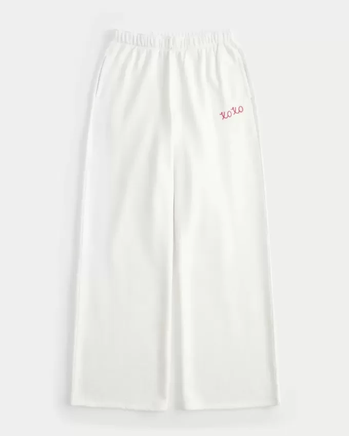 XOXO Graphic Wide-Leg Sweatpants XOXO Graphic Wide-Leg Sweatpants